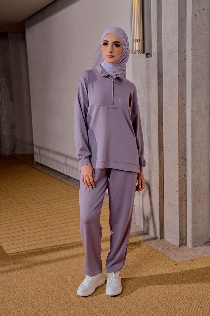 Joana Suit with Pants - Dusty Purple