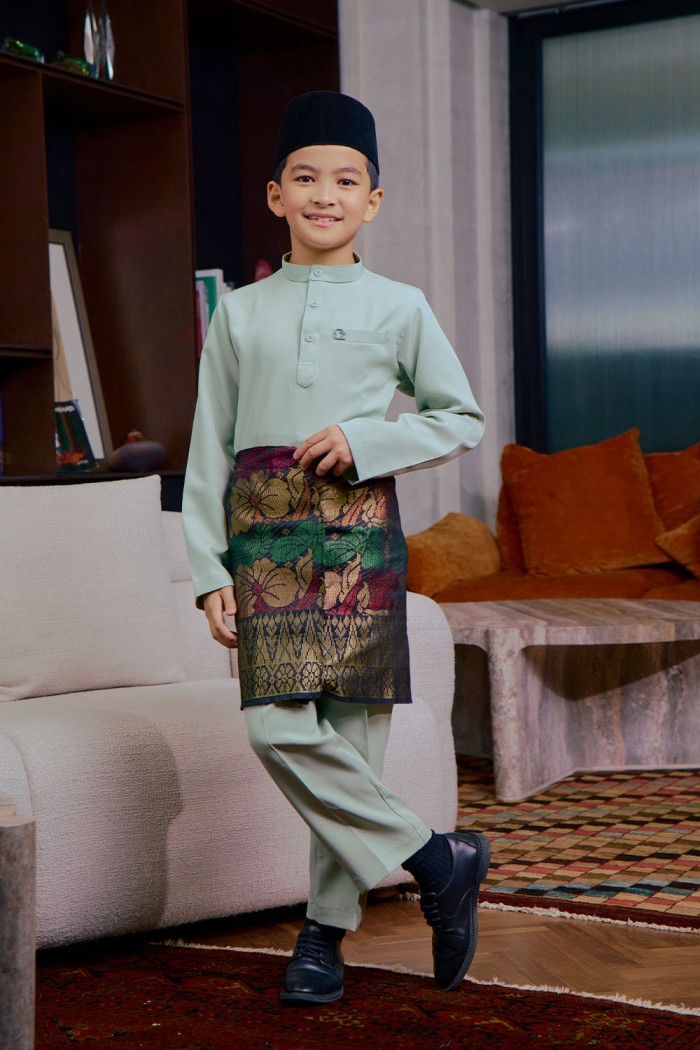 Baju Melayu Yusoff Kids - Green Tea