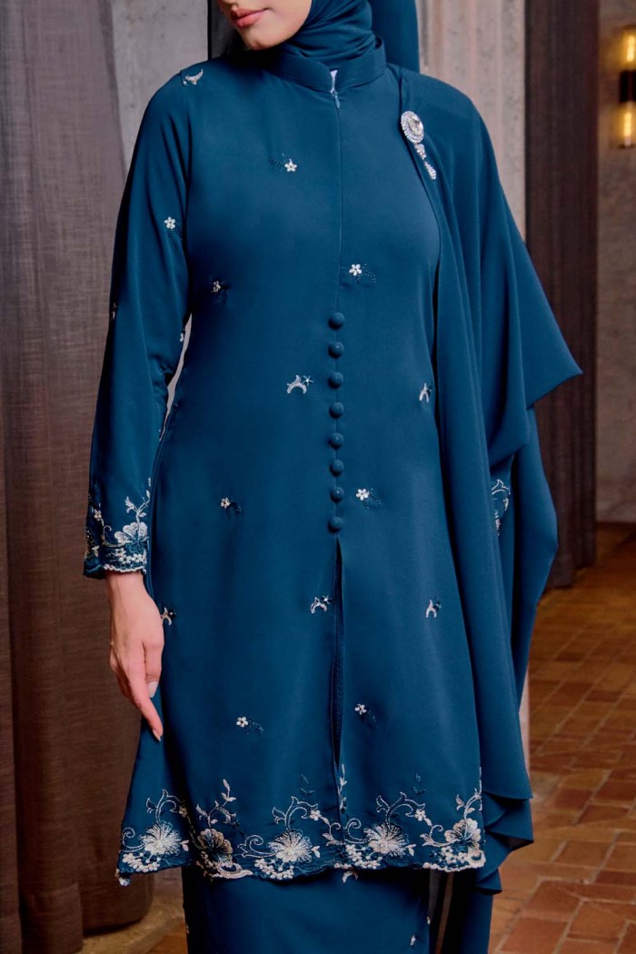 Bienda Kebaya - Teal Blue