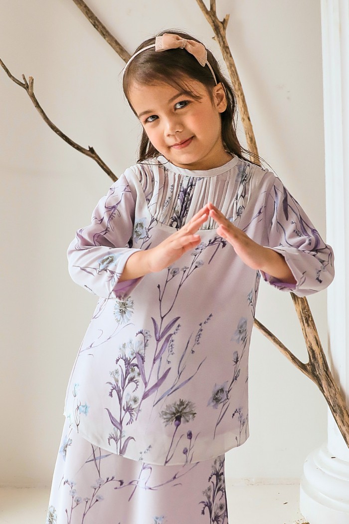 Hajjar Printed Kids - Soft Purple