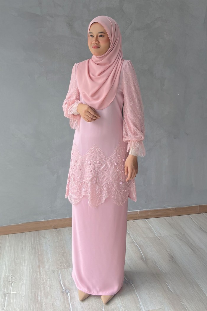 Yara Luxe Kurung - Rose Pink