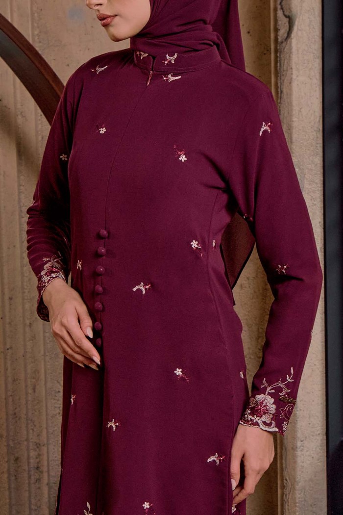 Bienda Kebaya - Burgundy