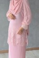 Yara Luxe Kurung - Dusty Pink