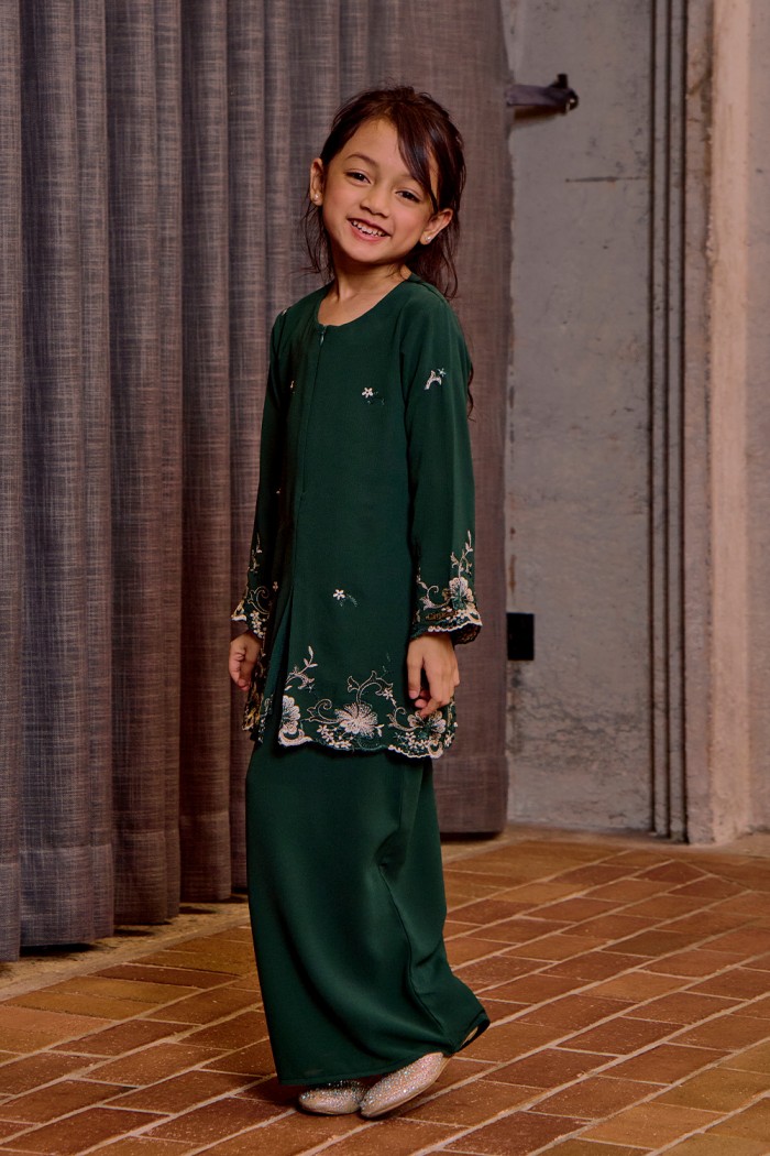 Bienda Kebaya Kids - Emerald Green