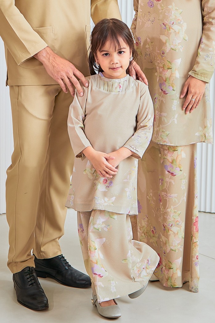 Fatyma Printed Kids - Nude Olive