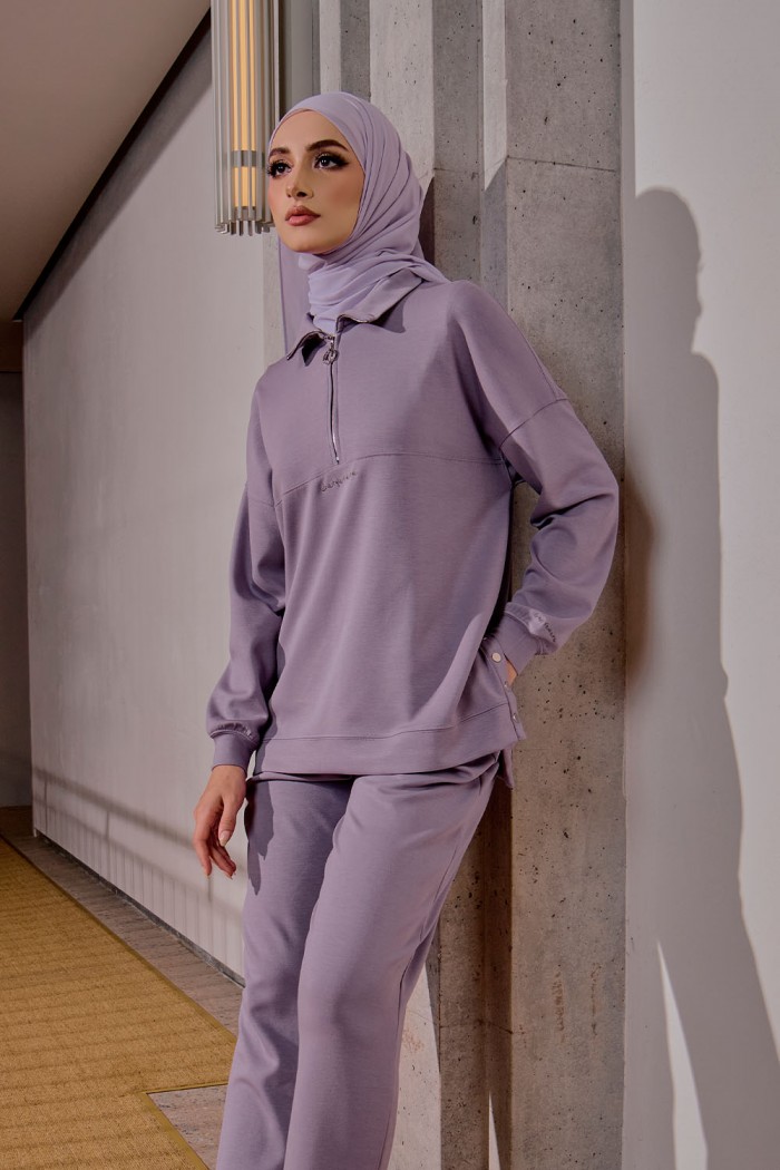 Joana Suit with Pants - Dusty Purple