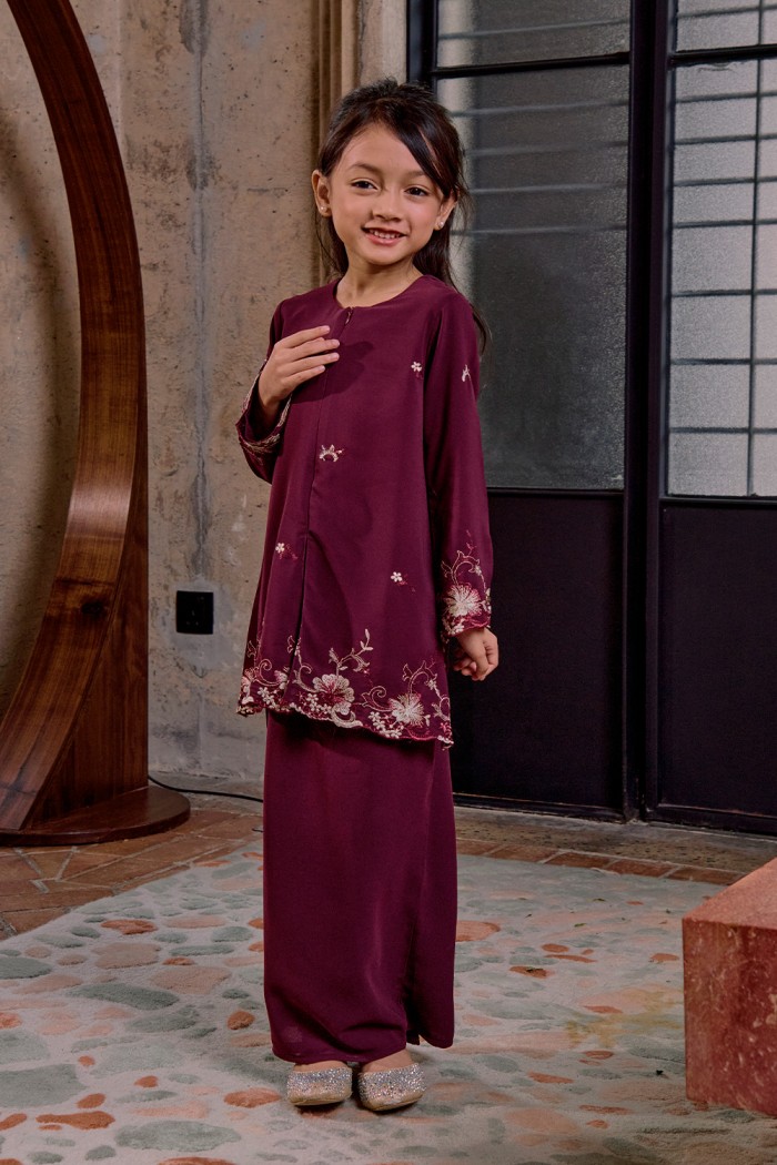 Bienda Kebaya Kids - Burgundy