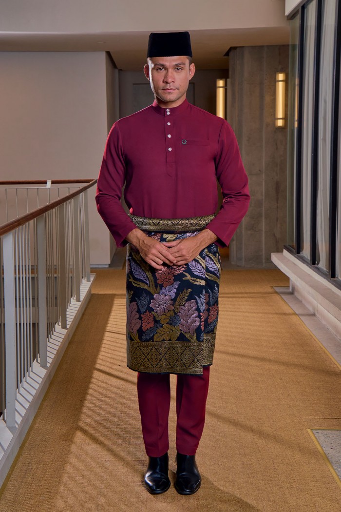 Baju Melayu Yusoff - Burgundy