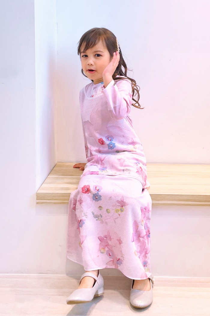 Fatyma Printed Kids - Soft Pink