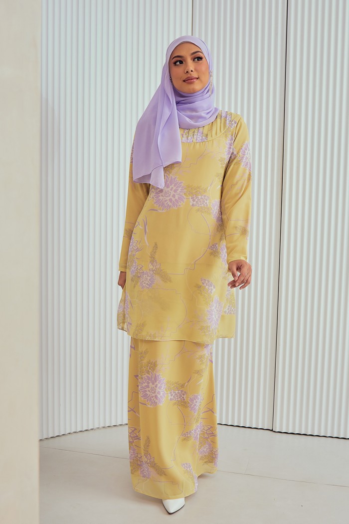 Fatyma Printed - Soft Yellow
