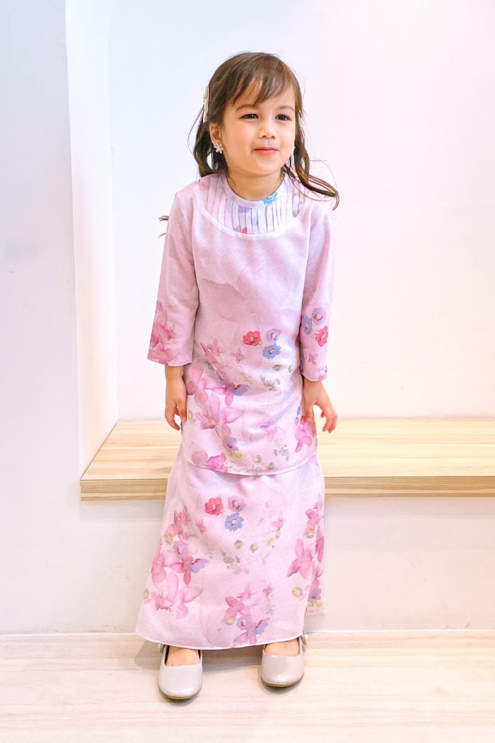 Fatyma Printed Kids - Soft Pink