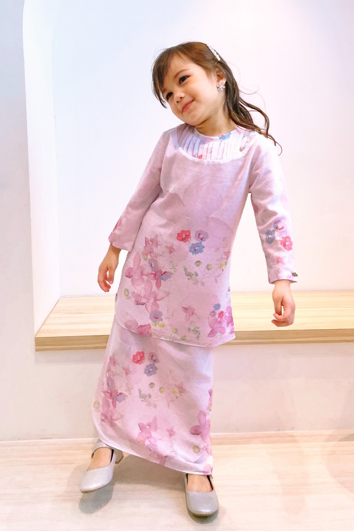 Fatyma Printed Kids - Soft Pink