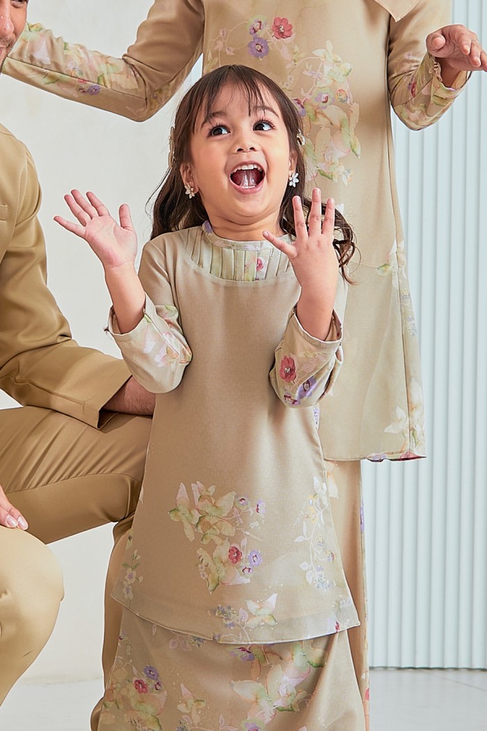 Fatyma Printed Kids - Nude Olive