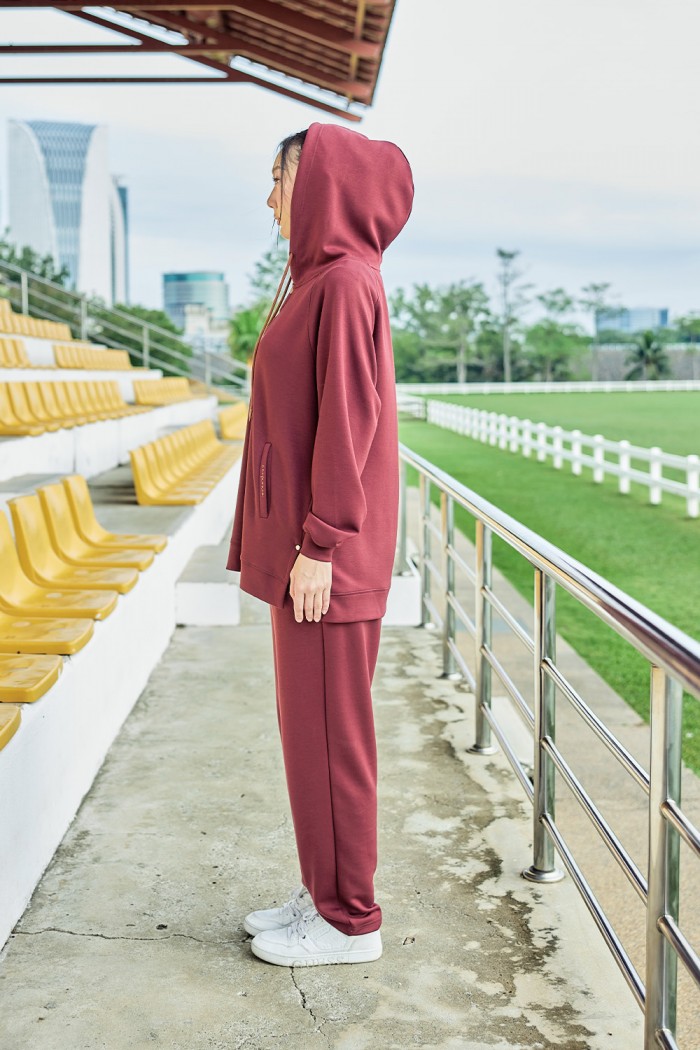 Gisele Suit Hoodie - Maroon