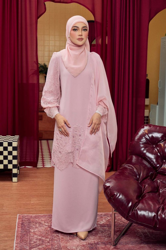 Yara Luxe Kurung - Rose Pink