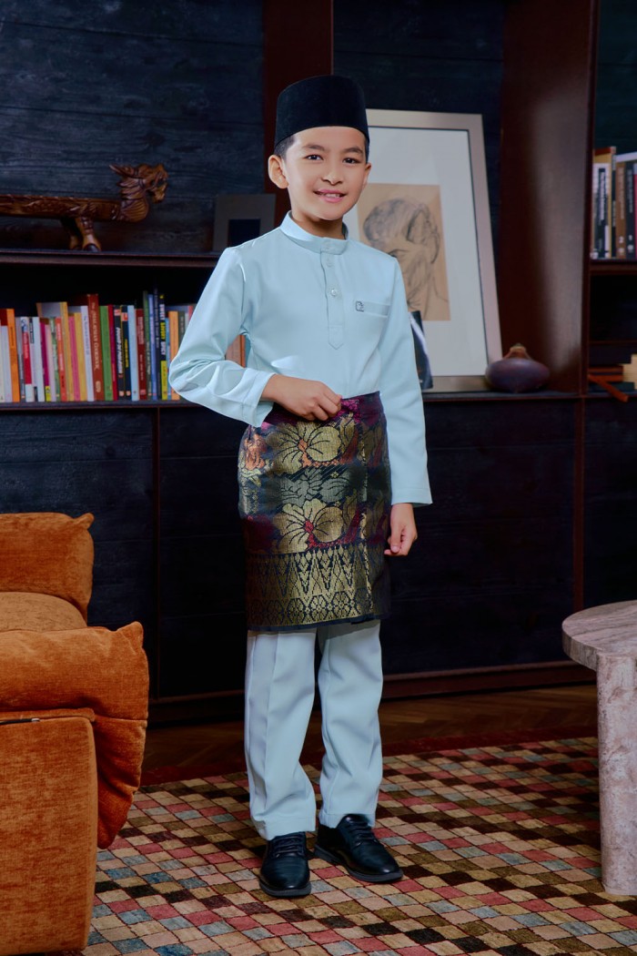 Baju Melayu Yusoff Kids - Mint Blue