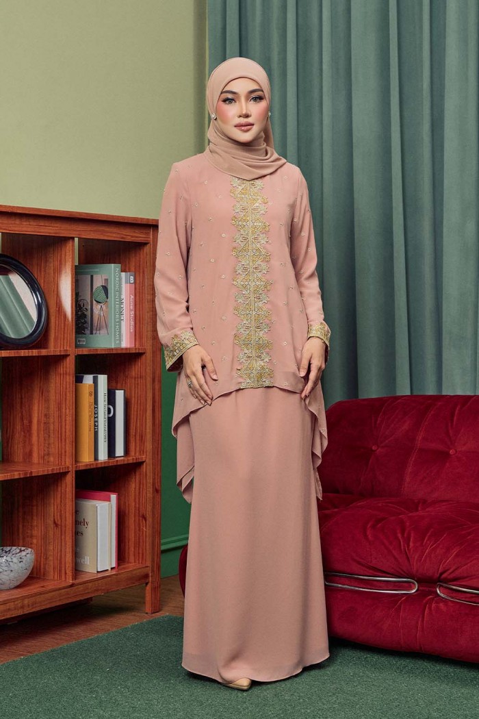 Raisa Kurung Moden - Nude Peach