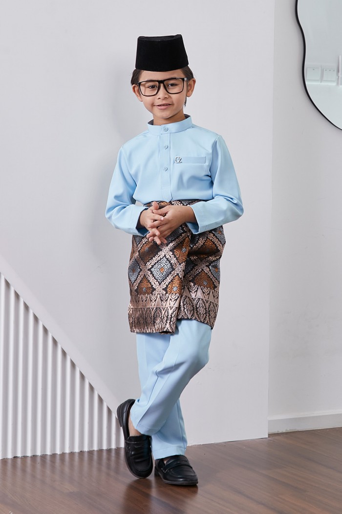 Baju Melayu Yusoff Kids - Sky Blue