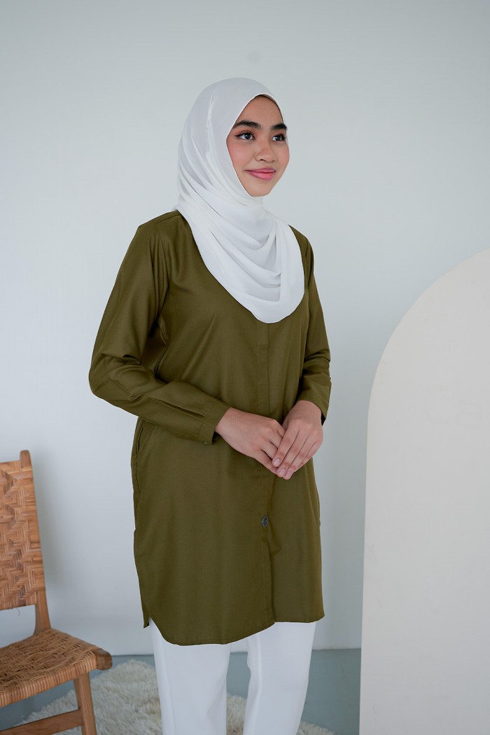 Aileen Blouse - Olive Green