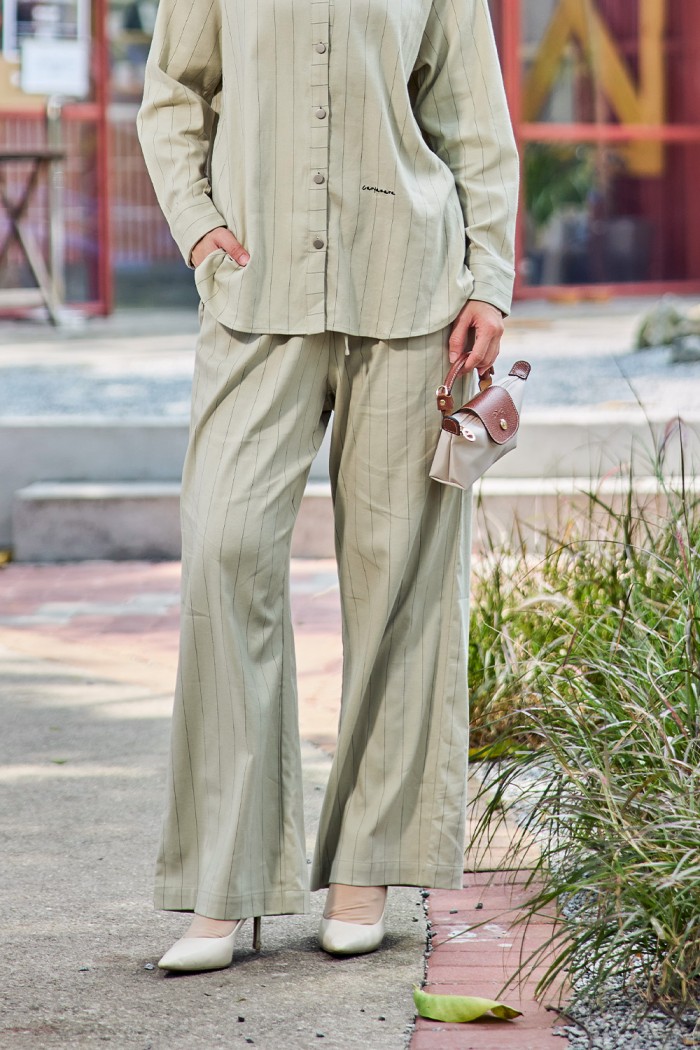 Evelyn Suit with Pants - Dusty Green