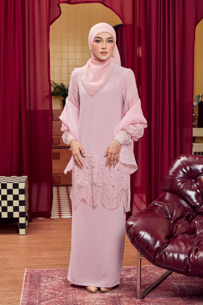 Yara Luxe Kurung - Rose Pink