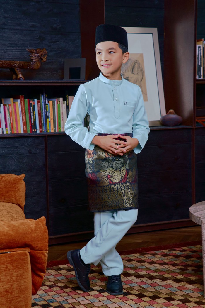 Baju Melayu Yusoff Kids - Mint Blue