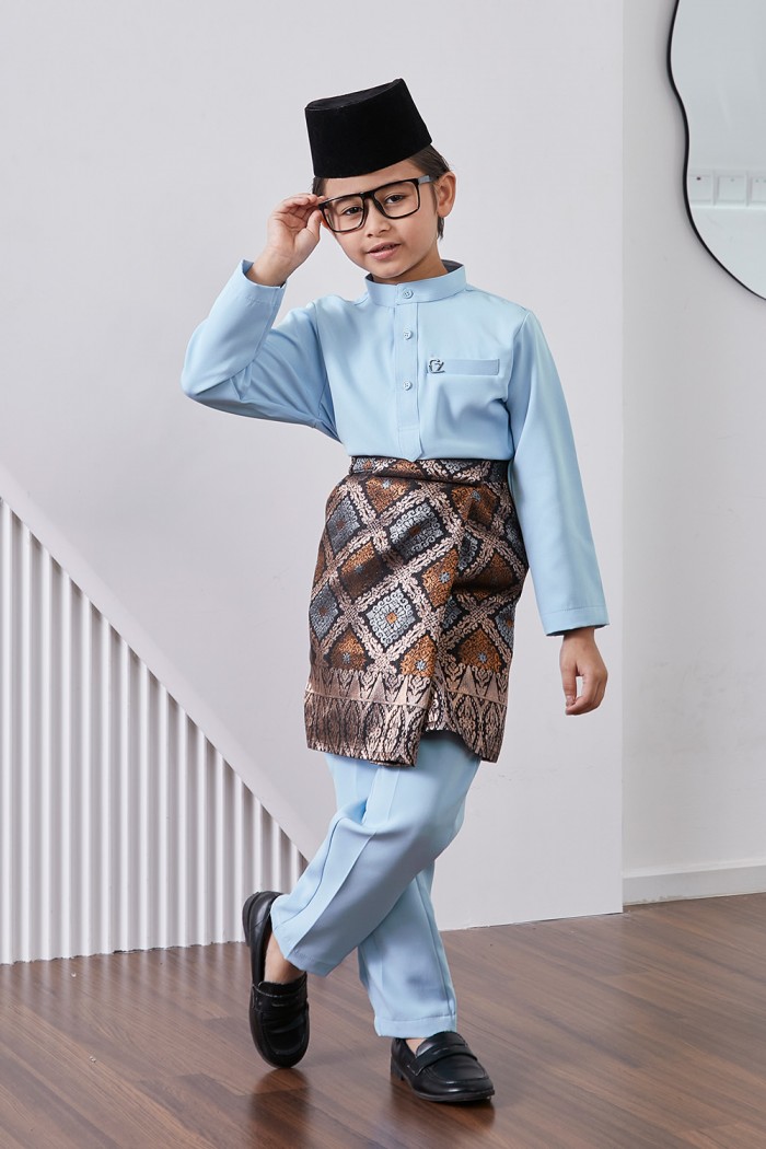 Baju Melayu Yusoff Kids - Sky Blue