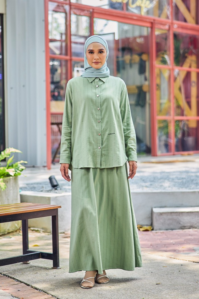 Evelyn Suit with Skirt - Pine Green