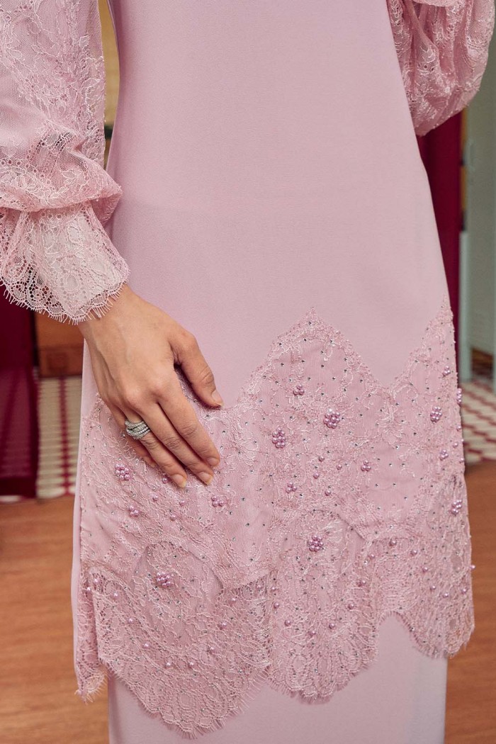 Yara Luxe Kurung - Rose Pink