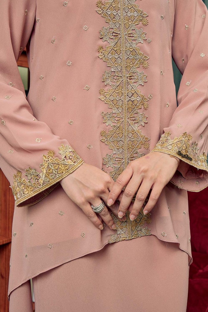 Raisa Kurung Moden - Nude Peach