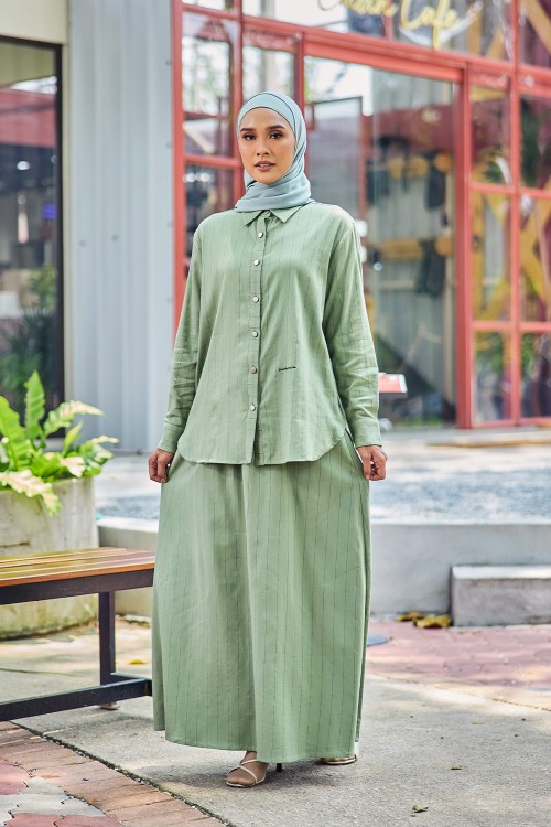 Evelyn Suit with Skirt - Pine Green