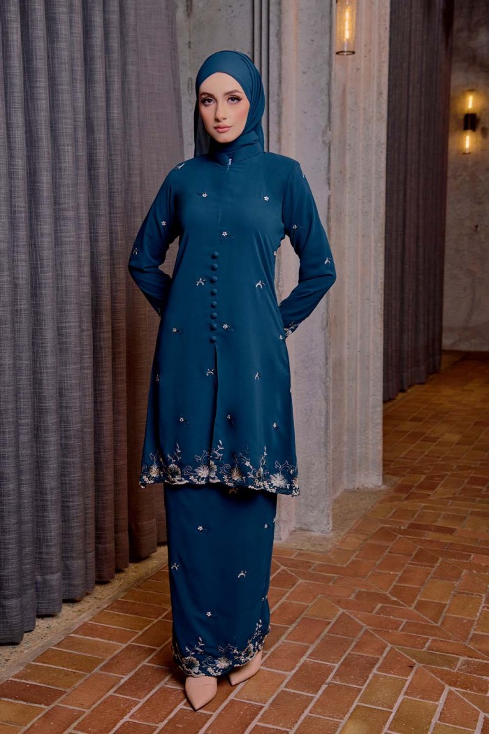 Bienda Kebaya - Teal Blue