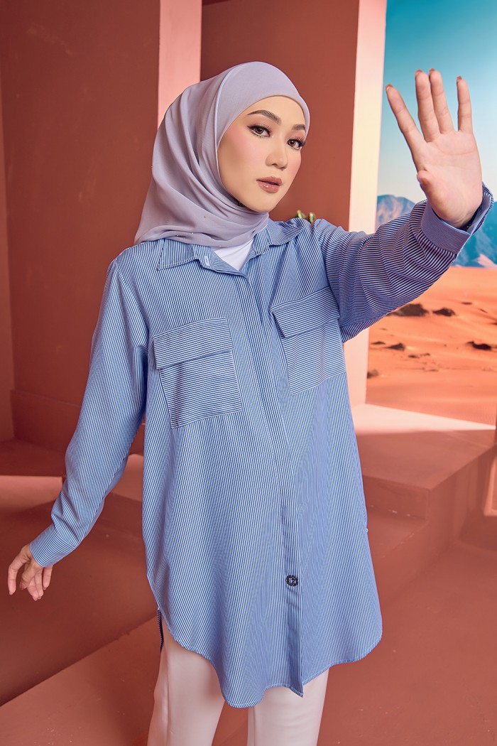 Amara Shirt - Dusty Blue