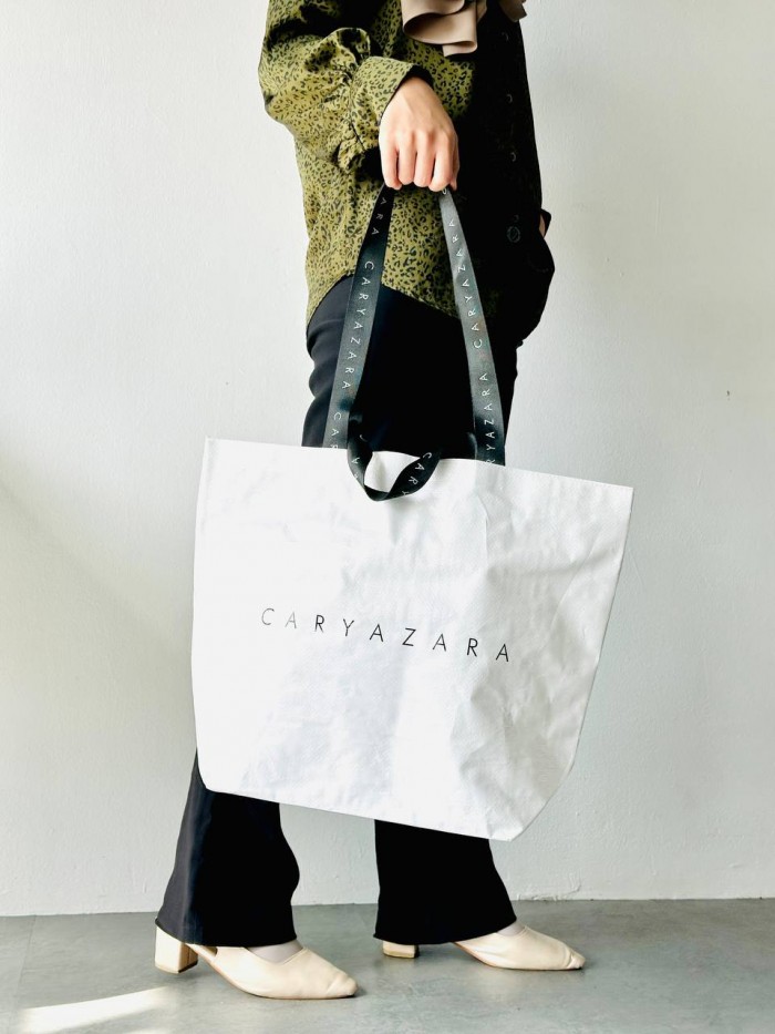 CaryaZara Canvas Bag - White (Large)