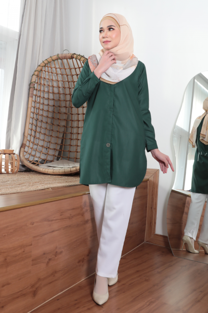 Aileen Blouse - Emerald Green