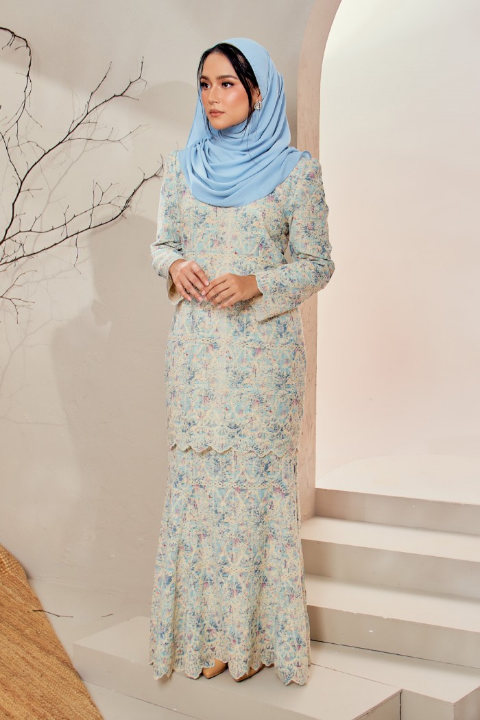 Alure Luxe Kurung - Mint Blue