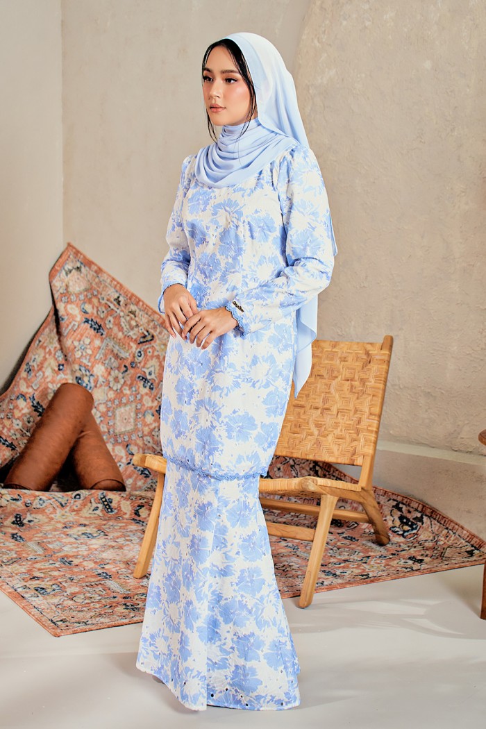 Qejora Kurung - Sky Blue