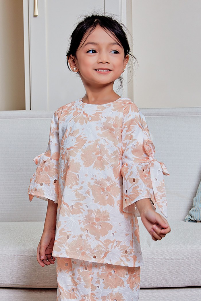 Qejora Kurung Kids - Soft Orange