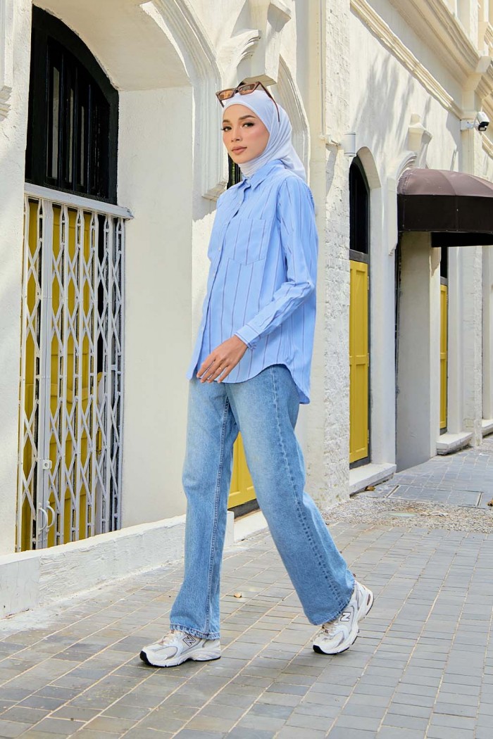 Calia Striped Shirt - Baby Blue