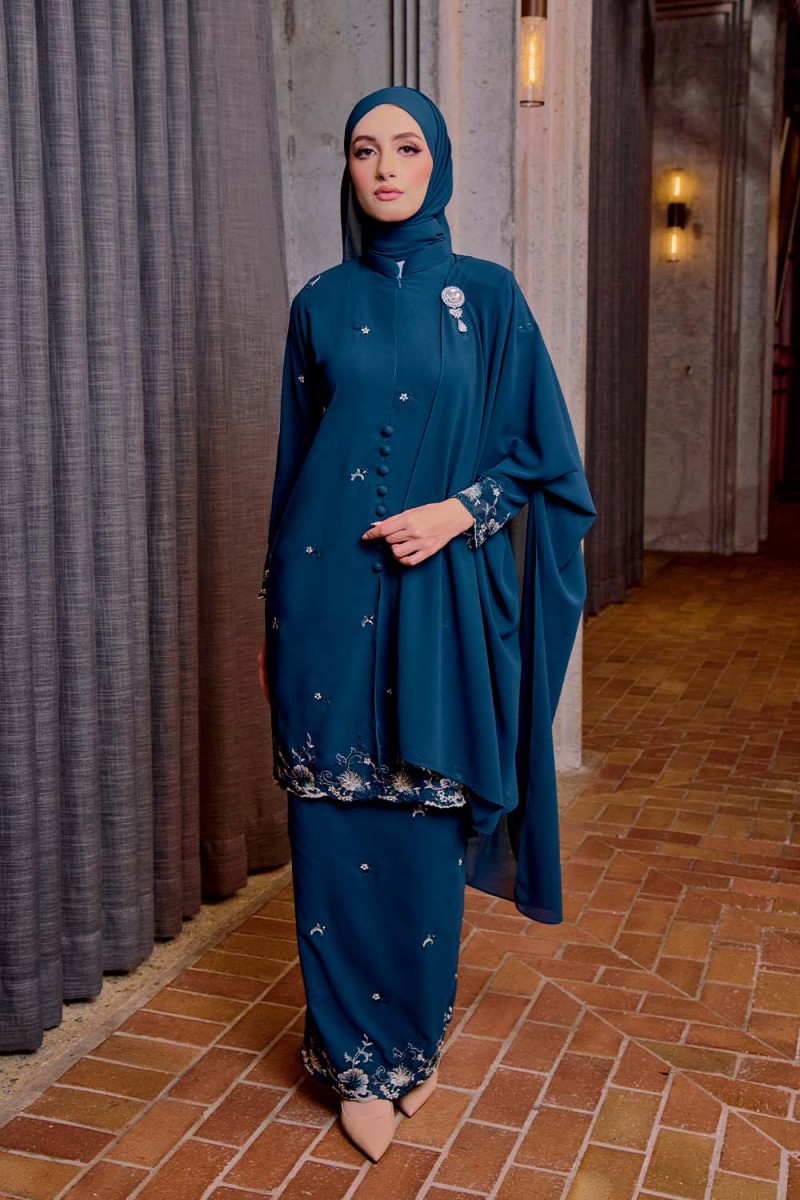 Bienda Kebaya - Teal Blue