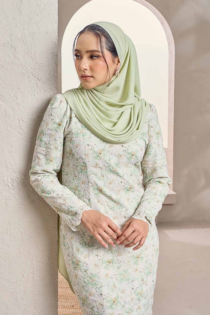 Alure Luxe Kurung - Mint Green