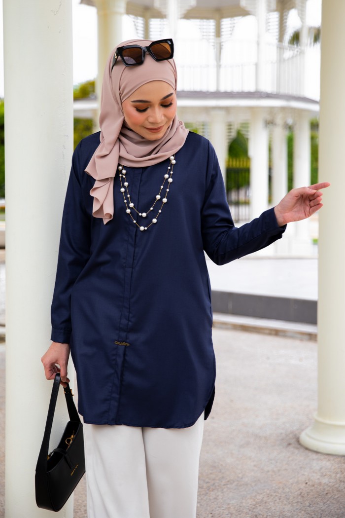 Aileen Blouse - Navy Blue