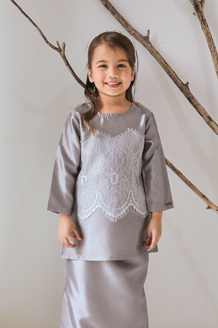 Sumayya Silk Kids - Dark Grey