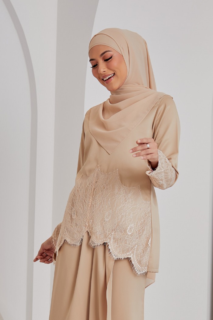 Melyta Kurung - Nude Brown