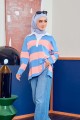 Sky Striped Top - Pink Blue