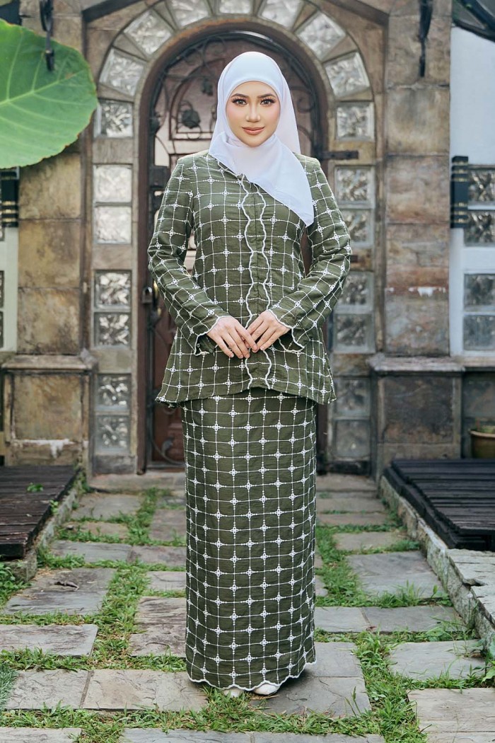 Marwa Kebaya - Olive Green