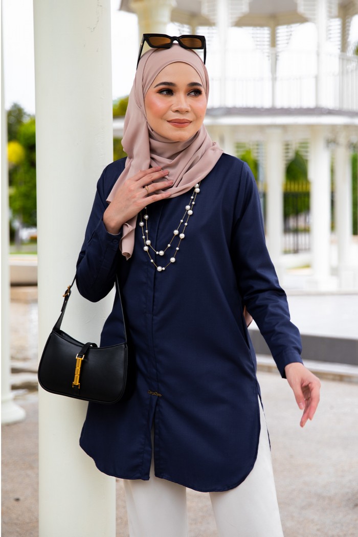 Aileen Blouse - Navy Blue