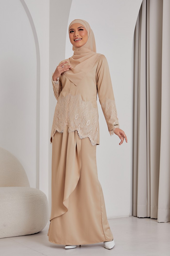 Melyta Kurung - Nude Brown