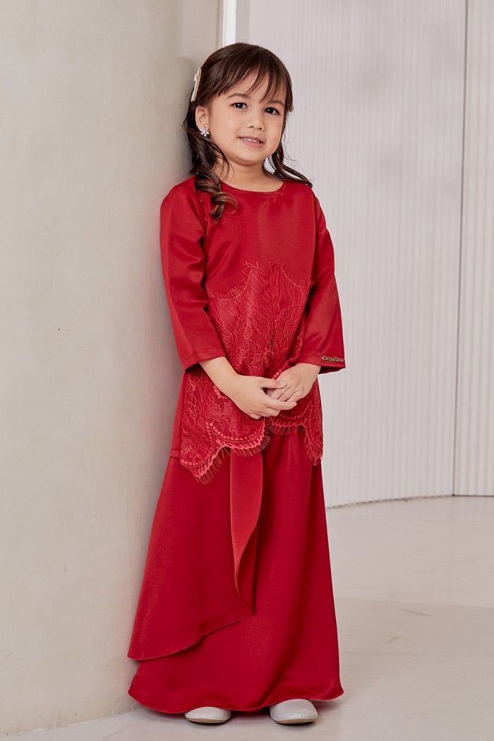 Melyta Kurung Kids - Chili Red