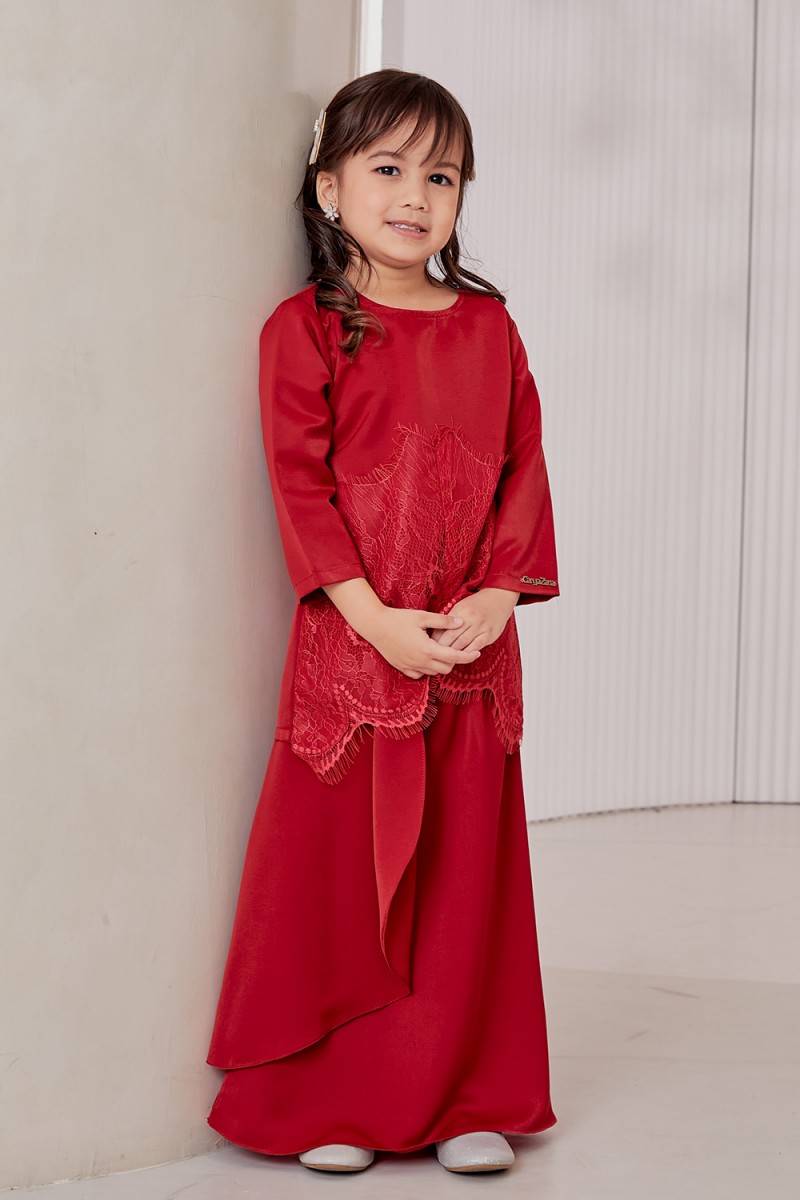 Melyta Kurung Kids - Chili Red